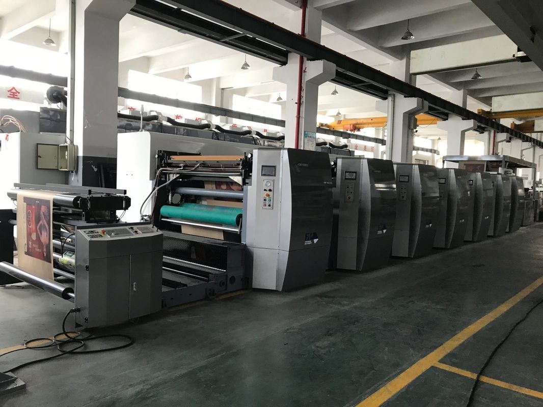 Machine d'impression à rouleaux d'anilox en céramique à haute vitesse à 6 couleurs pour les matériaux papier