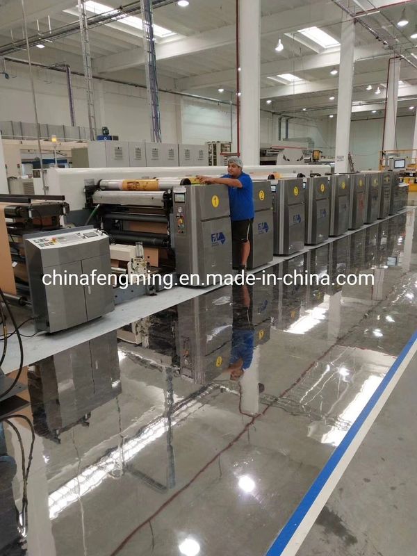 Vitesse d'impression de 200 m/min Machine d'impression flexo pour 8 couleurs fabriquée dans la machine de Fengming