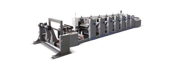 Machine d'impression double flexo revêtue en PE avec un rouleau à rouleaux de 100 mm de diamètre et un séchoir UV IR